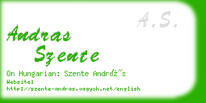 andras szente business card